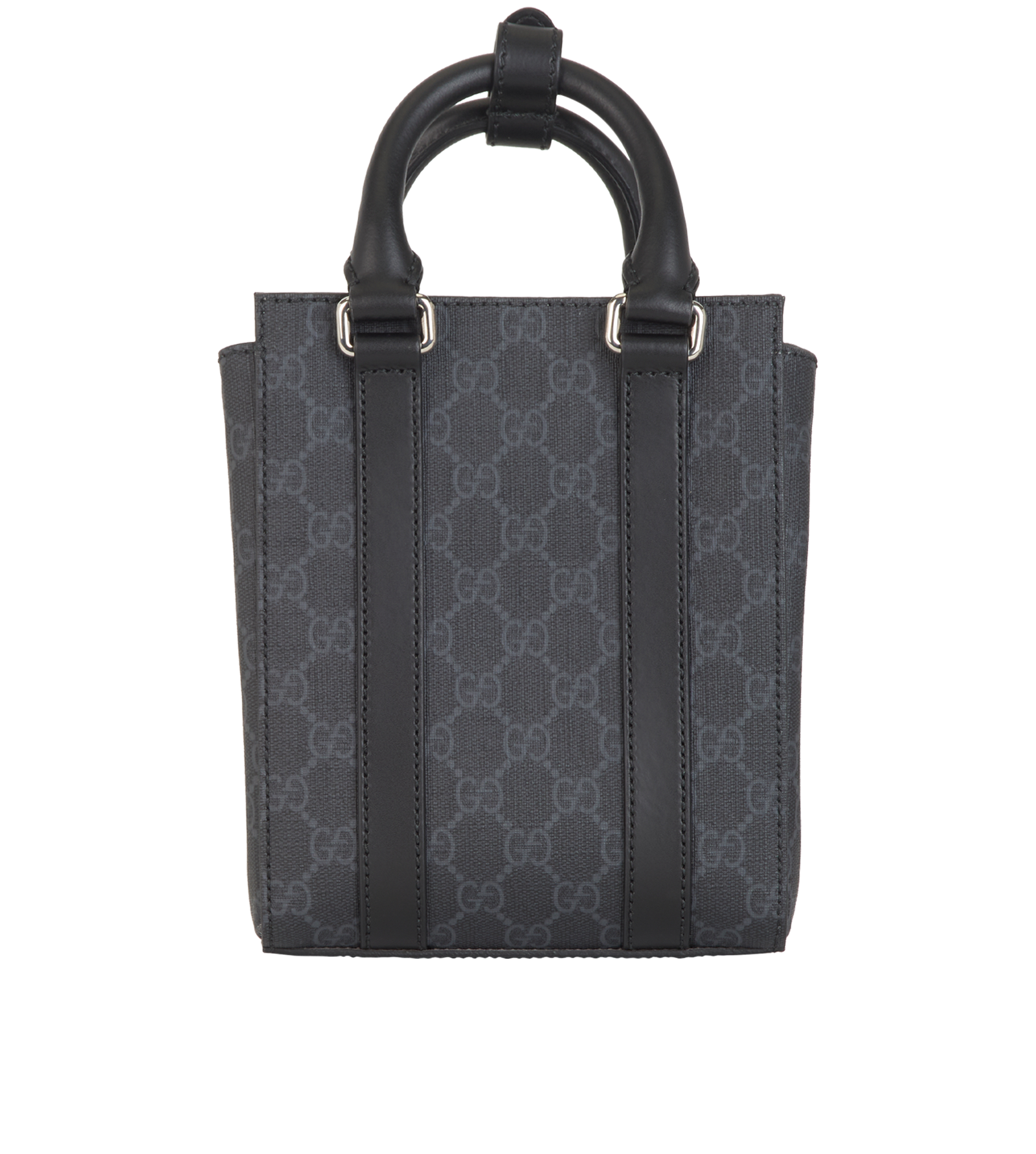 GG Supreme Mini Tote, &pound;595, Handbags, Black, Canvas, Back view